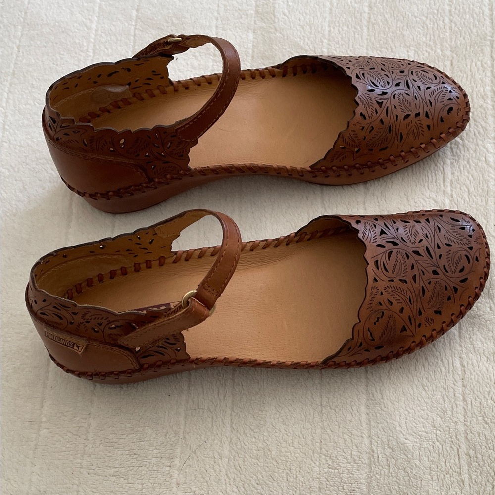 PIKOLINOS Women's Tan Cutout Flats, Size 37 (6.5/7) - Picture 2 of 13